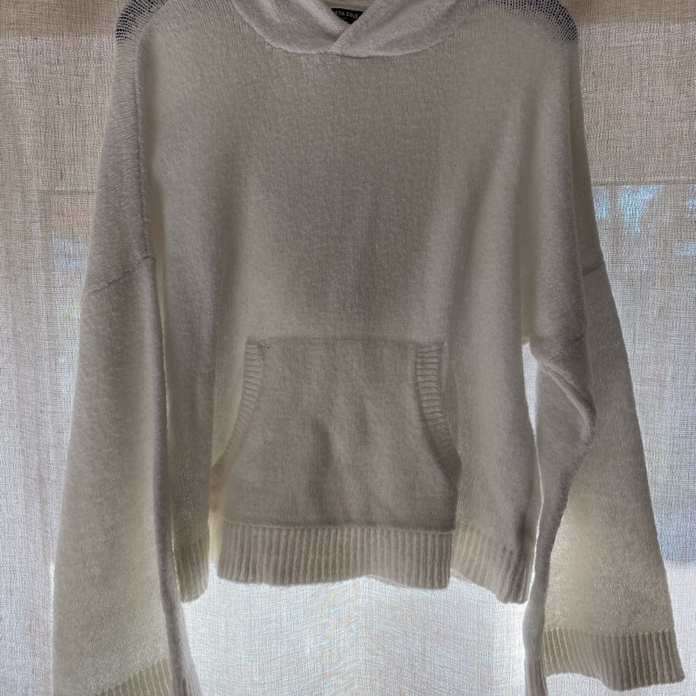 Kenneth Cole Hooded Sweater White S
